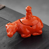 Adorno De Mesa Cerámico Rana Verde Ashtray Figura De Té Accesorio De Interiores Para El Hogar Decoración De Escritorio - details 12