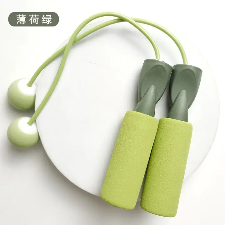 Cuerda de saltar para adultos, dispositivo de doble propósito con soporte de peso, sin cuerda, para deportes de interior, cuerda de saltar con pelota grande silenciosa, equipo de fitness - 1
