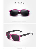 KINGSEVEN-gafas de sol polarizadas para hombre y mujer, lentes cuadradas Retro TR90 con diseño de patrón de fibra de carbono, para deportes al aire libre - details 7