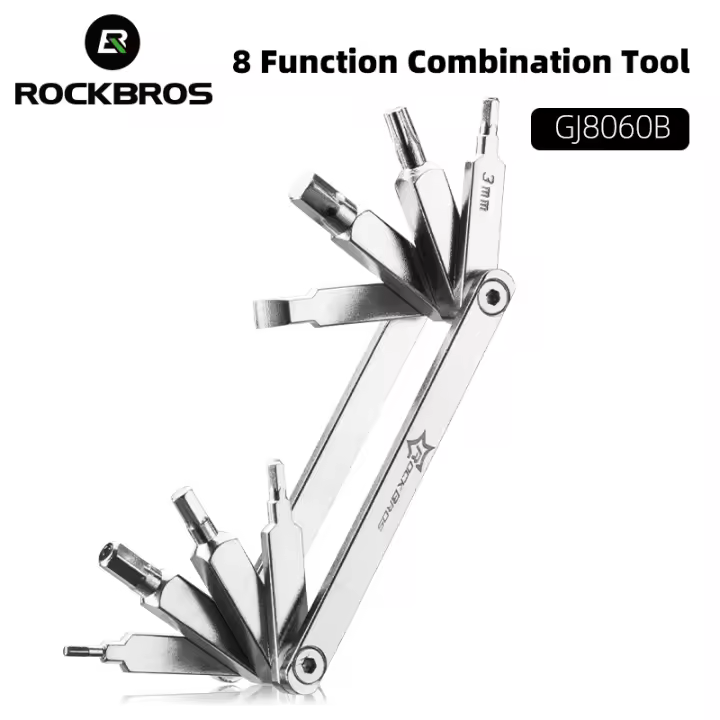 ROCKBROS 8 en 1 Herramienta Multifuncional Conveniente Herramientas de Reparación de Bicicletas en Acero 40CR Accesorios para Bicicletas - 1