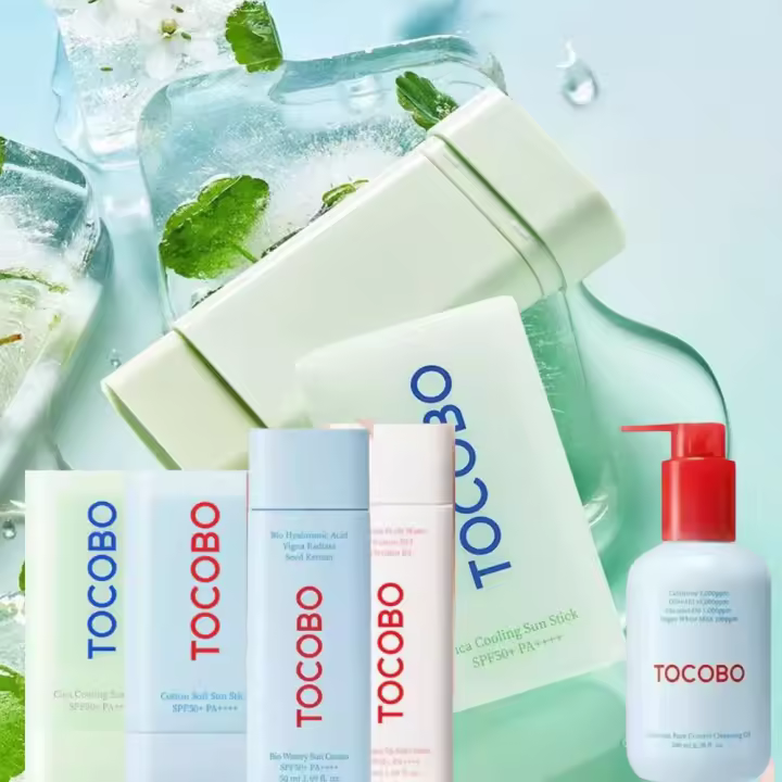 Corea cuidado de la piel Tocobo algodón suave protector solar Original Control de aceite protector solar refrescante SPF 50 + protector solar con esencia de sentido del agua - 1