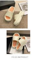 Zapatillas de suela gruesa de 7 cm, las mujeres usan la versión coreana de sandalias de tacón alto de una palabra en verano - details 12