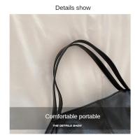 Bolso De Hombro Negro Grande Para Mujer, Bolso De Compras Grande, Bolso Cruzado De Cuero Suave De Alta Calidad Y Color Sólido, Bolso De Viaje Para Mujer - details 1
