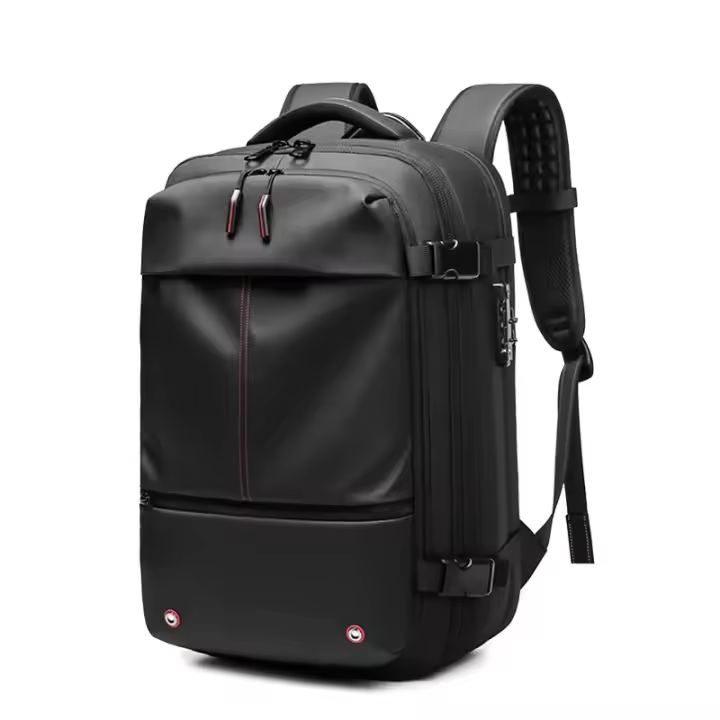 Mochila de compresión al vacío para hombre, bolsa de viaje para ordenador portátil de 17 pulgadas, de gran capacidad, para negocios y escuela - 1