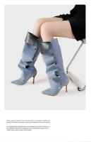 Nuevas botas de piel negras para mujer con punta cuadrada y suela gruesa - details 4