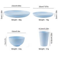 Juego de platos de cena de paja de trigo, vajilla completa ecológica, accesorios de cocina, platos, vajilla, 4 Uds. - details 2