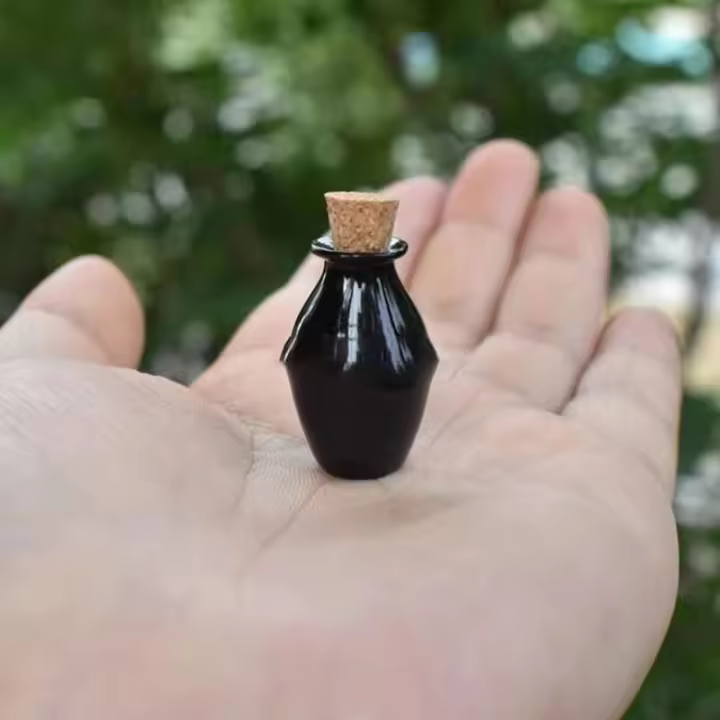 2 uds. De vidrio de Color bonito con botellas pequeñas de corcho, frascos pequeños de regalo, 9 colores - 1