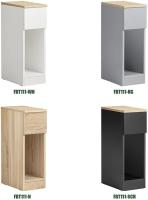 Auxiliares para Salón Mesilla de Noche Estrecha para Dormitorio con 1 Cajón y 1 Compartimento Abierto Blanco y Madera 20 x 35 x 60 cm FBT111-WNx2 ES - details 51