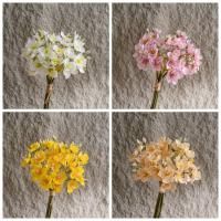 Ramo de narcisos artificiales de tacto Real, flor de narciso de seda hecha a mano de lujo, flor falsa elegante, decoración de jardín al aire libre - details 4