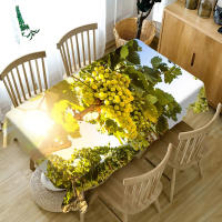 wer Rose Plant - Cubierta de mesa impermeable de tela rectangular 3d para fiesta, hogar, cocina - details 7