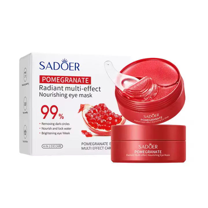 Parches de Ojos de Sakura de Granada Roja SADOER 60pcs Eliminación de Ojeras - 1