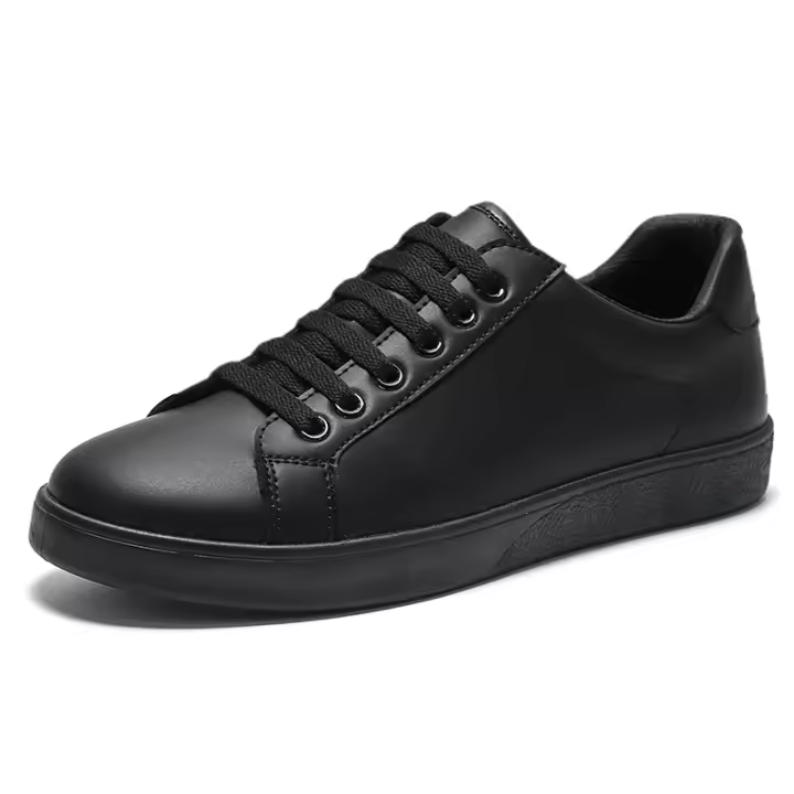 Zapatillas de deporte de cuero para hombre, zapatos informales de lujo, a la moda, para las cuatro estaciones - 1