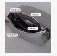 Bolso de cuero genuino popular, nuevo bolso de mujer de cuero versátil y a la moda, bandolera de un solo hombro, bolso bandolera portátil. - details 11