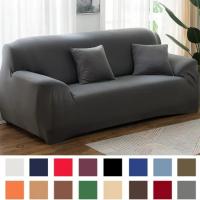 Fundas de Sofá Elásticas de Color Sólido Cubiertas de Muebles para Sala de Estar - details 0