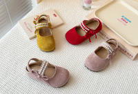 Bolsa de los niños cabeza Boken zapatos 2025 primavera y otoño nueva versión coreana de las niñas perla arco princesa zapatos de suela suave solo zapatos - details 1