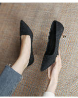 Tacones altos de verano para mujer 2025, nuevos, puntiagudos, cómodos, tacón delgado, temperamento, cuero suave, cómodos, versátiles, boca poco profunda, solo zapatos para mujer. - details 5