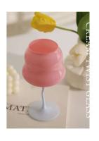 Vintage aron Twisted Small Fresh Cream God Mug Copa de vino tinto de vidrio coloreado - details 10