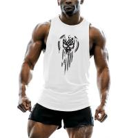 Chaleco deportivo con estampado de calavera para hombre, camiseta transpirable y cómoda de moda para gimnasio al aire libre, verano - details 22