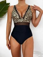 Bañador negro de una pieza para mujer, traje de baño de realce con Control de barriga, Tankini de una pieza - details 36