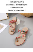 Sandalias de cuña bohemias con cuentas de madera y diamantes de imitación, cómodas y de talla grande para mujer, nueva moda 2025 - details 1