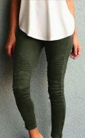 Pantalones elásticos ajustados informales a la moda para mujer - details 10