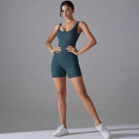 Body sin mangas para mujer, ropa elástica de una pieza, ropa de gimnasio, ropa deportiva - details 20
