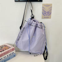 Mochila con cordón de nailon de estilo coreano, bolso deportivo ligero de nailon de Color fresco, bolso de viaje al aire libre Harajuku dulce para senderismo - details 1