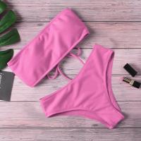 Bikinis sexis unicolor, Bikini Push Up, gran oferta, sujetador acolchado con tirantes, traje de baño de cintura alta, traje de baño femenino, Bikini para mujer 2024 - details 5