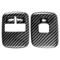 Interruptor de elevación de ventana de fibra de carbono para coche, 2 piezas, cubierta de botón, pegatina embellecedora para Benz Smart 453 Fortwo Forfour 2015 + Accesorios - details 1