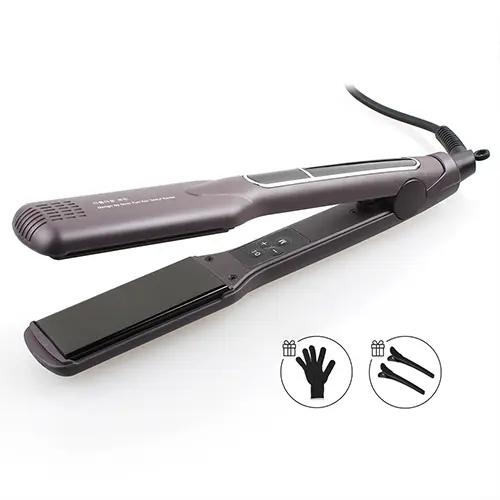 Straightener Profesional de Cerámica de Turmalina 450ℬ Hierro de Peluquería para Estilizar en 2 En 1 Herramienta de Belleza para el Hogar - 1