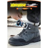Botas de Trabajo para Hombres Zapatos de Acero con Botones Giratorios Botas de Seguridad - details 8