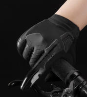 Guantes de Ciclismo ROCKBROS para Hombres y Mujeres Antideslizantes Transpirables a Prueba de Viento Tamaño S-XXL Material Microfibra Cierre de Jersey - details 3