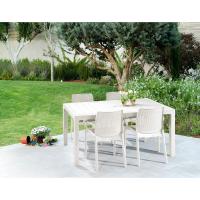 Pack x4 Silla jardín para Interior y Exterior con reposabrazos Ideal para Jardines y terrazas, apilable, Resina con Acabado de ratán Plano, Color Marrón - details 12