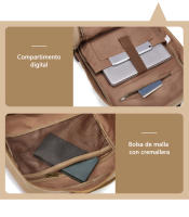 Bolsa de viaje de lona para hombre, mochila de gran capacidad, capacidad expandible, con interfaz USB - details 7