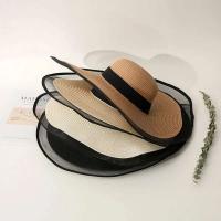 Salida grande a la playa de paja, nuevo sombrero de visera de malla de verano para sandalia de protección solar para mujer - details 0