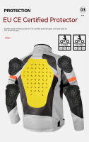 Chaqueta de Moto Transpirable VEMAR Anti-caída, Resistente al Desgaste, Tejido Reflectante con Almohadillas Protectoras CE Cierre de Cremallera Estilo Redondo Tallas S-4XL - details 4