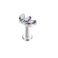 Piercing de titanio de grado implante F136, hilo interno Helix, lengua, Tragus, corona, Ópalo, GEMA, Labret, oreja, Perno, joyería corporal Pi, 16G, 1 unidad - details 5