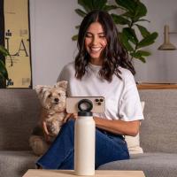 Botella de Agua Aislada de Acero Inoxidable de 24oz con Soporte de Teléfono con Imán - details 3