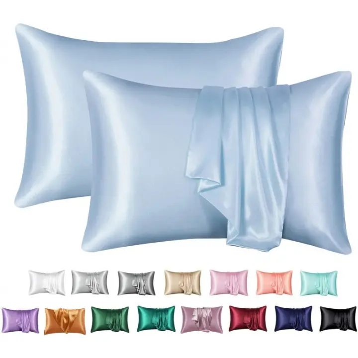 Set de Almohadas de Seda Suave y Fria 2 Piezas Tamaño Estándar 50 x 66cm - 1