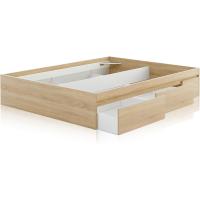 Cama con Almacenaje, Modelo Four, Acabado en Roble Canadiense, Medidas: 156 cm (Ancho) x 196 cm (Largo) x 37 cm (Alto) - details 5