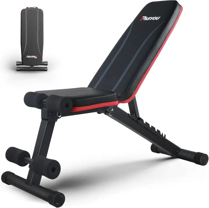 Banco de Pesas Ajustable 7 en 1 Banco Abdominal Plegable para Hogar y Gimnasio - 1