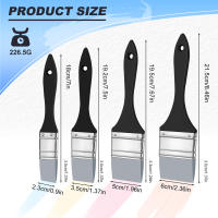 Juego de pinceles de silicona para pintura de resina, 4 piezas, moldeador de Color, catalizador, 1 1,5 2 2,5 pulgadas de ancho - details 5