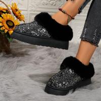 Botas de nieve cálidas para mujer, botines planos informales, zapatos de invierno - details 1