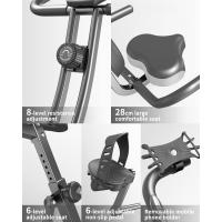 Bicicleta Estática Plegable, Fitness Bicicleta de Ejercicio con respaldo, Banda de Resistencia, 8 Niveles de Resistencia Magnética,Sensor de Pulso, Altura Ajustable, Peso Máx 120 kg… - details 2