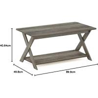 Mesa de Centro, Madera de ingeniería, Roble Francés, 89,9 (L) x 40,6 (A) x 49,8 (F) cm - details 7