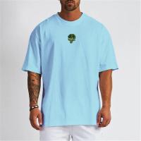 Mens Loose Oversized Short Sleeve T-shirt Mesh Dropped Shoulder Sportswear Fitness T Shirt Summer Gym Clothing Bodybuilding Tees - details 5