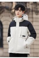 Otoño e invierno militar verde hombres y mujeres abajo chaqueta ropa de trabajo engrosada - details 2
