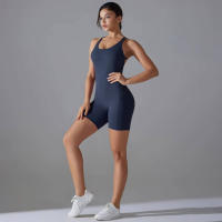 Hamidou-Conjunto de Yoga con espalda descubierta para mujer, Body de Fitness de alta elasticidad, ropa de gimnasio deportiva, Top corto de Fitness, Shockpro - details 12