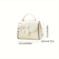Bolso de Hombro para Mujer de Diseño Encapado Cierre Magnético, Desmontable, Encanto de Pompon, Perfecto para Uso Diario, Trabajo, Salidas Casuales Bolso Versátil de Carryall - details 4