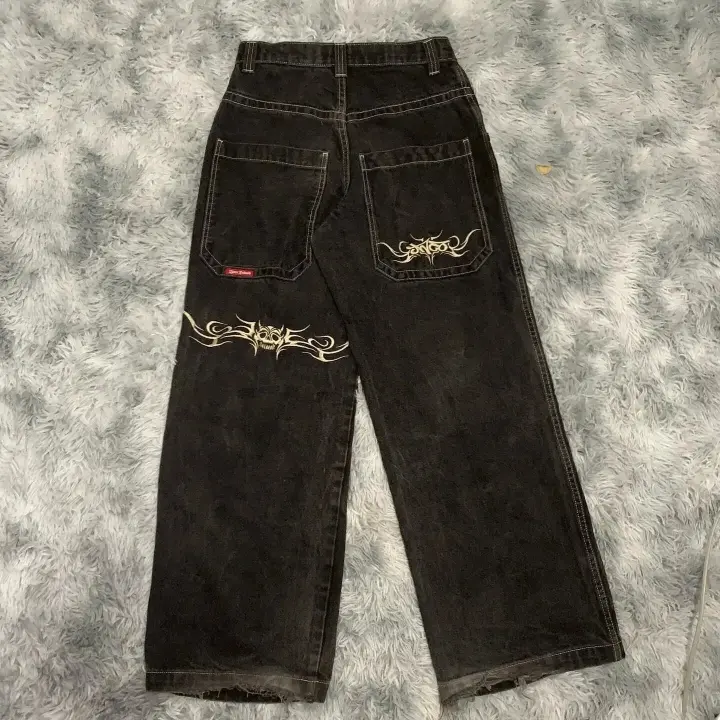 Vaqueros sueltos, estampados vintage para hombre, ropa de calle hip hop gótica, pantalones informales Harajuku para hombre - 1